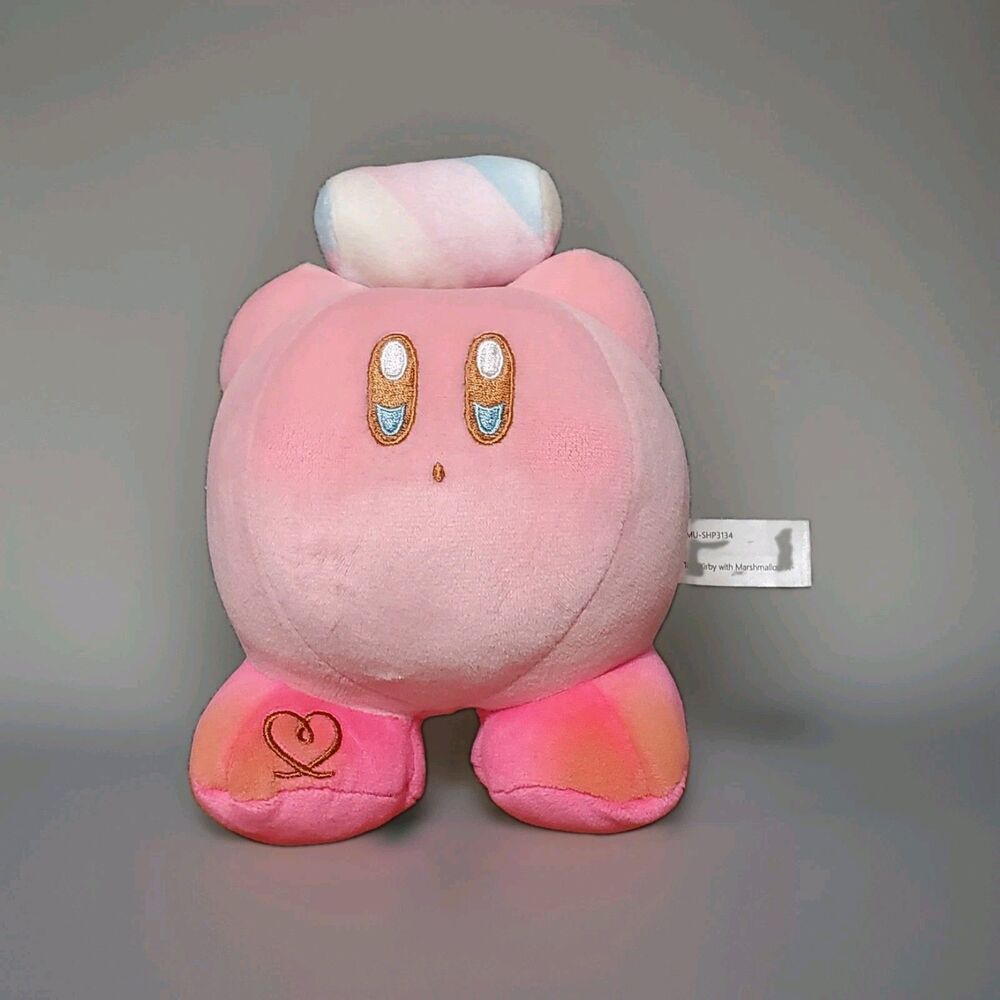 Nintendo Kirby With Marshmallow Plush Toy Pink Pastel Furyu Japan Cute Stuffed